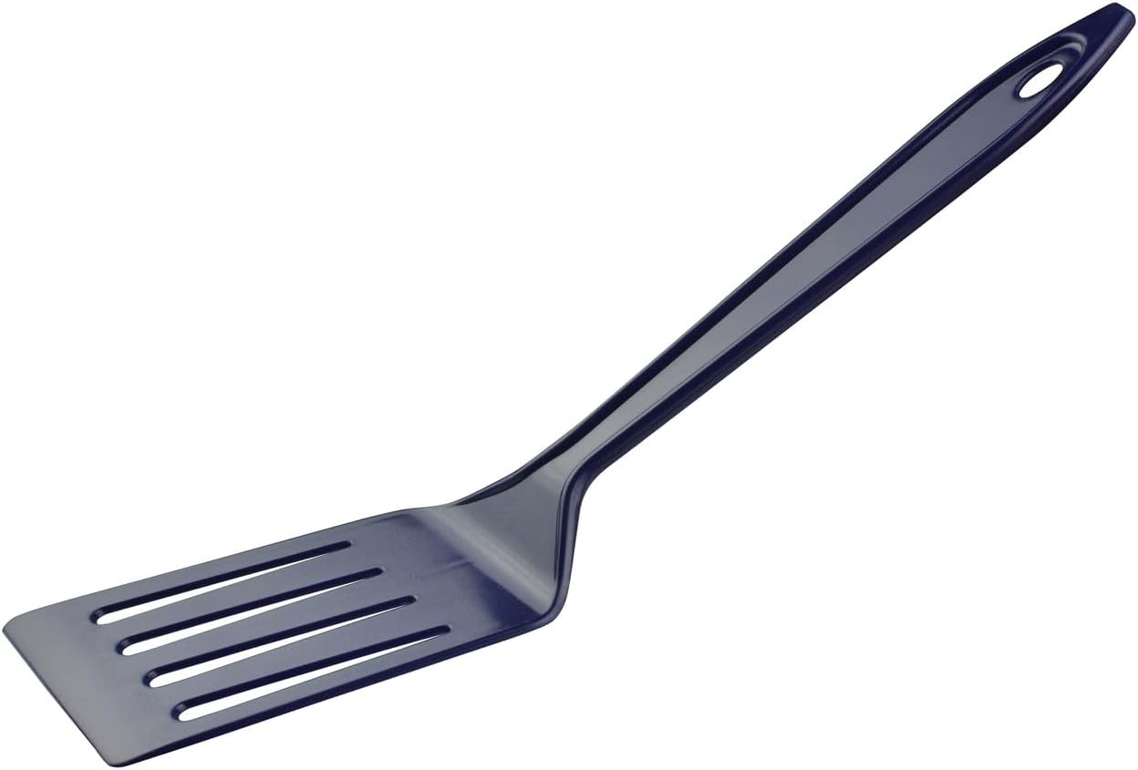 image:imageHutzler 11inch LOPOL Reinforced Nylon Slotted Spatula Turner Set of 2 WhiteBlue