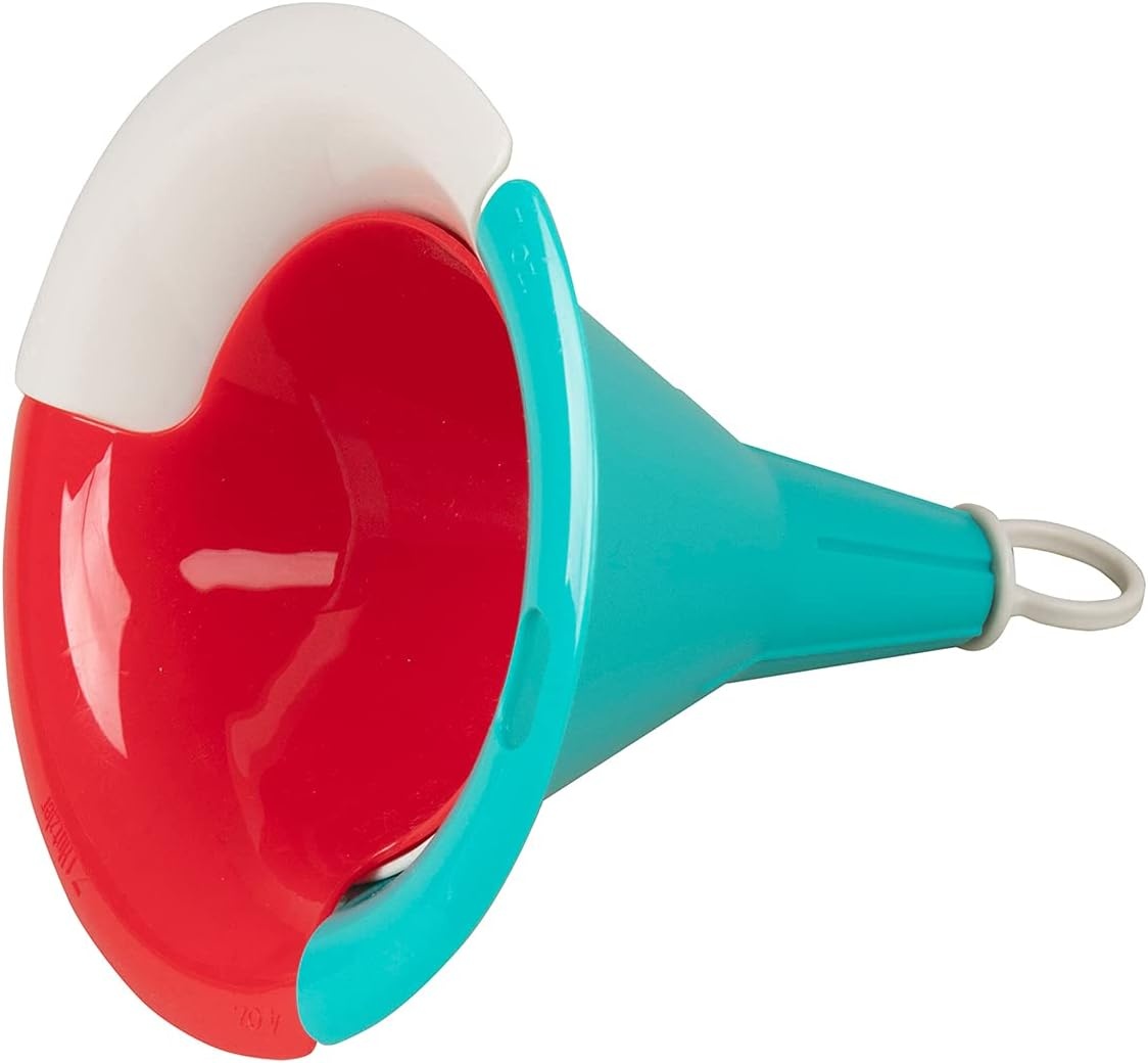 image:imageHutzler Interlocking 3Pc Funnel Set 4 oz 5 oz 7 oz RedWhiteTurquoise