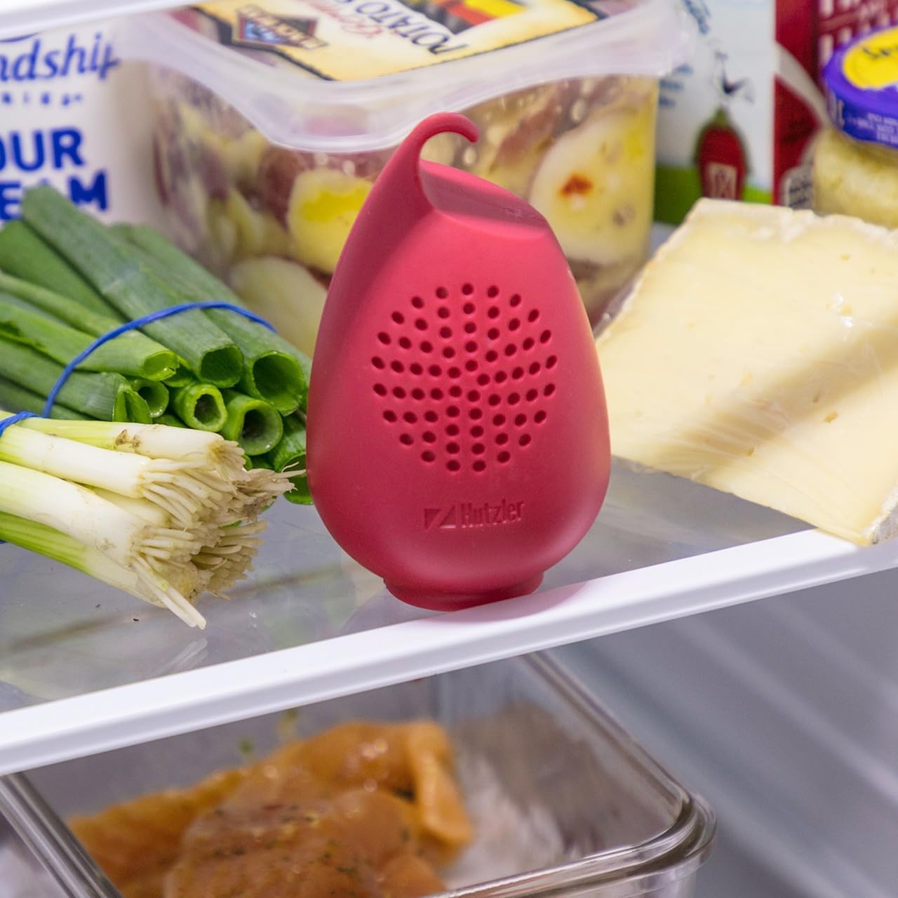 image:imageHutzler Refrigerator Freshener Odor Absorber Eliminator Just Add Baking Soda TurquoiseRed