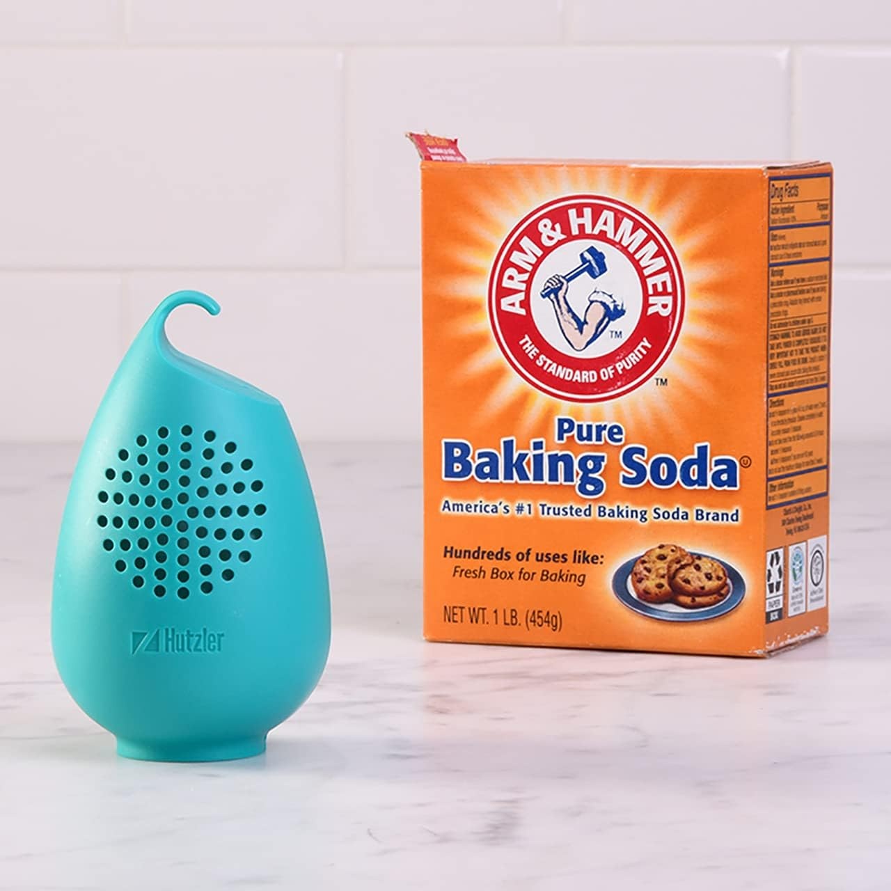 image:imageHutzler Refrigerator Freshener Odor Absorber Eliminator Just Add Baking Soda TurquoiseTurquoise