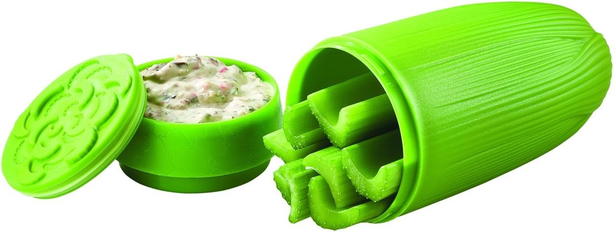 image:imageHutzler Snack Attack Containers Apple Carrot Grapes Celery ToGoRedGreenOrangePurple
