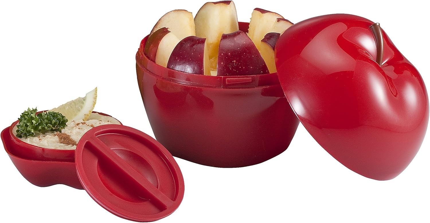 image:imageHutzler Snack Attack Containers Apple Carrot Grapes Celery ToGoRedGreenOrangePurple