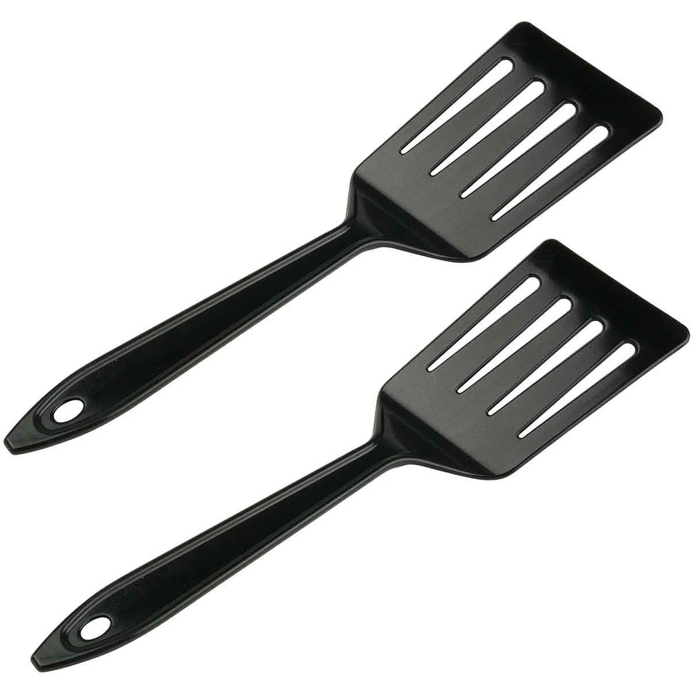 image:imageHutzler 11inch LOPOL Reinforced Nylon Slotted Spatula Turner Set of 2 WhiteBlack