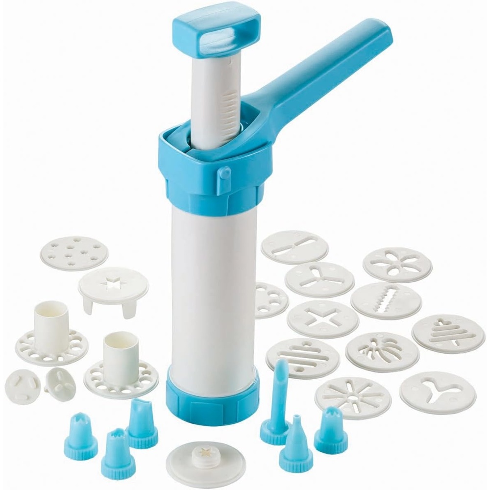 image:imageHutzler 23pc Easy Action Cookie Press and Food Decorator Set For Simple Decorating of Appetizers and Desserts