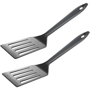 image:imageHutzler 11inch LOPOL Reinforced Nylon Slotted Spatula Turner Set of 2 WhiteGray