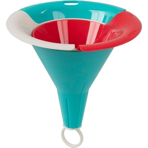 image:imageHutzler Interlocking 3Pc Funnel Set 4 oz 5 oz 7 oz RedWhiteTurquoise