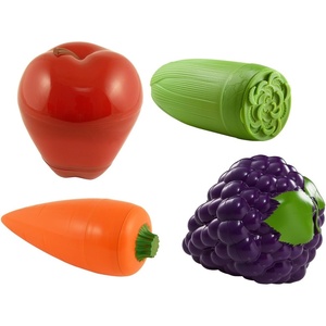 image:imageHutzler Snack Attack Containers Apple Carrot Grapes Celery ToGoRedGreenOrangePurple
